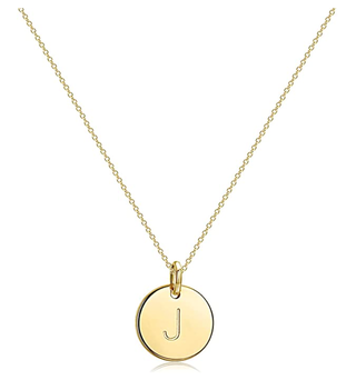 Befettly 14K Gold-Plated Engraved Initial Necklace